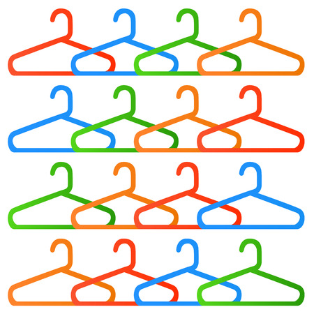 Set of Hanger  Isolated on White Background のイラスト素材