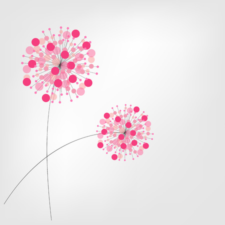 Abstract Colorful Background with Flowers  Vector Illustration のイラスト素材