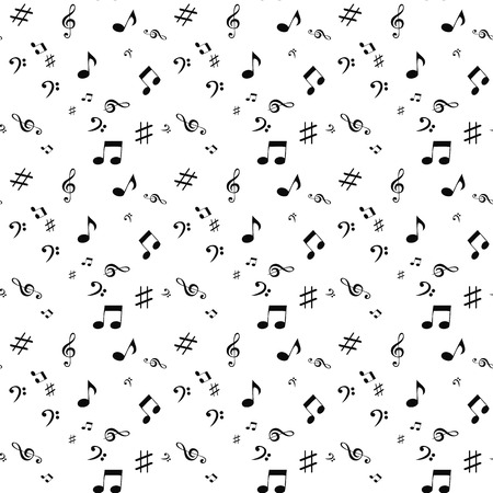 Abstract music seamless pattern background vector illustration fのイラスト素材