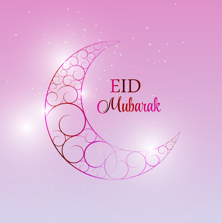 Moon Background for Muslim Community Festival Vector Illustratioのイラスト素材