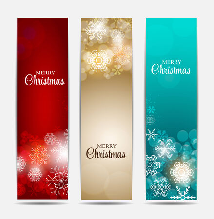 Christmas Snowflakes Website Banner and Card Background Vector Iのイラスト素材