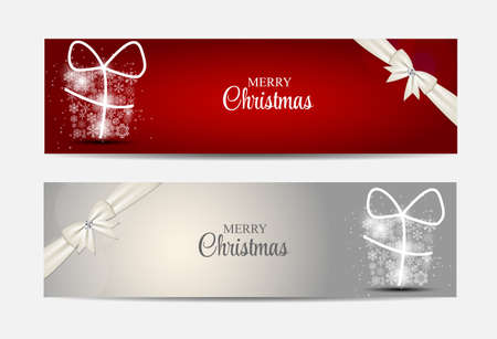 Christmas Snowflakes Website Header and Banner Set Background Veのイラスト素材