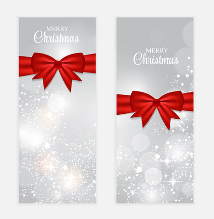Christmas Gift Card Set Vector Illustrationのイラスト素材