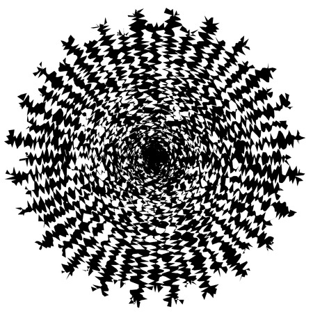 Black and White Abstract Psychedelic Art Background. Vector Illuのイラスト素材