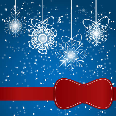 Christmas Snowflakes Background Vector Illustrationのイラスト素材