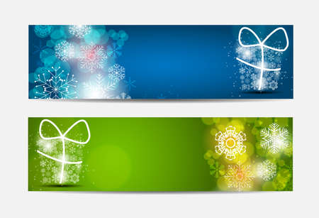 Christmas Snowflakes Website Banner and Card Background Vector Illustration EPS10のイラスト素材