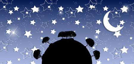 Abstract Silhouette Tree. Vector Illustration. EPS10のイラスト素材