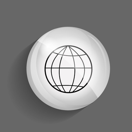 Browser Glossy Icon Vector Illustrationのイラスト素材