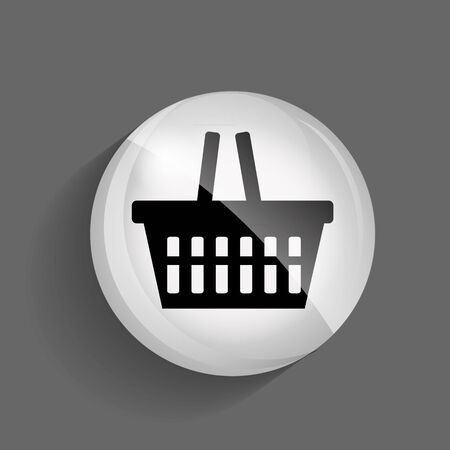 Shopping Glossy Icon Vector Illustrationのイラスト素材