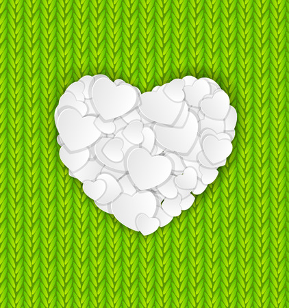 Happy Valentines Day Card with Heart. Vector Illustrationのイラスト素材