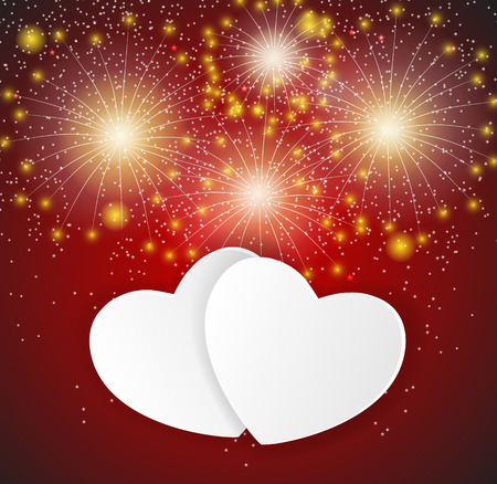 Happy Valentines Day Card with Heart. Vector Illustrationのイラスト素材