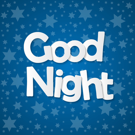 Starry Sky. Good Night Concept Vector Illustration. EPS10のイラスト素材