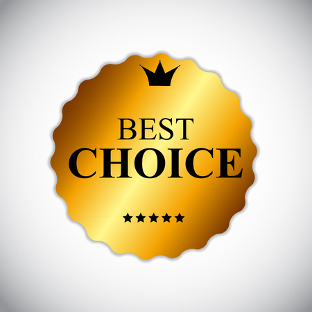 Best Choice Golden Label  Vector Illustrationのイラスト素材