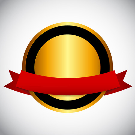 Golden Label Vector Illustration EPS10のイラスト素材