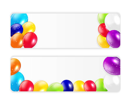 Set of Colored Balloons, Vector Illustration.のイラスト素材