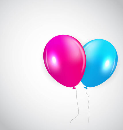 Set of Colored Balloons, Vector Illustration.のイラスト素材