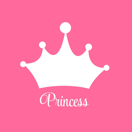 Princess  Background with Crown Vector Illustration EPS10のイラスト素材