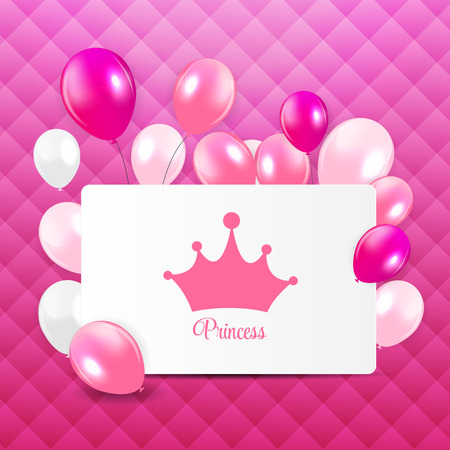 Princess  Background with Crown Vector Illustration EPS10のイラスト素材