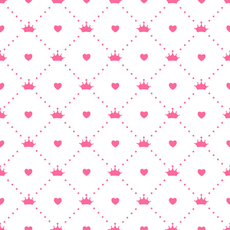 Princess Seamless Pattern Background Vector Illustrationのイラスト素材