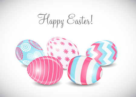 Beautiful Easter Egg Background Vector Illustrationのイラスト素材