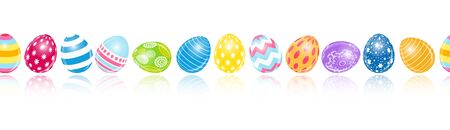 Beautiful Easter Egg Seamless Pattern Background Vector Illustraのイラスト素材