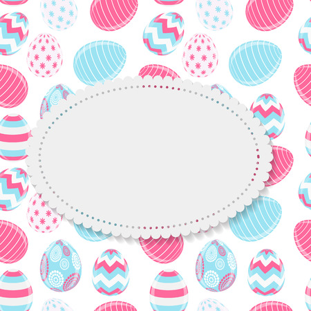 Beautiful Easter Egg Background Vector Illustrationのイラスト素材