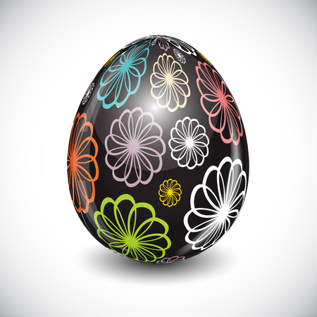 Beautiful Easter Egg Background Vector Illustrationのイラスト素材