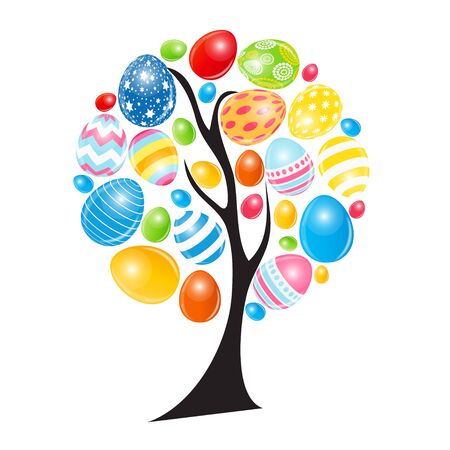Beautiful Easter Egg Background Vector Illustrationのイラスト素材