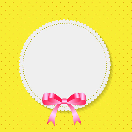 Vintage Frame with Bow  Background. Vector Illustration.のイラスト素材