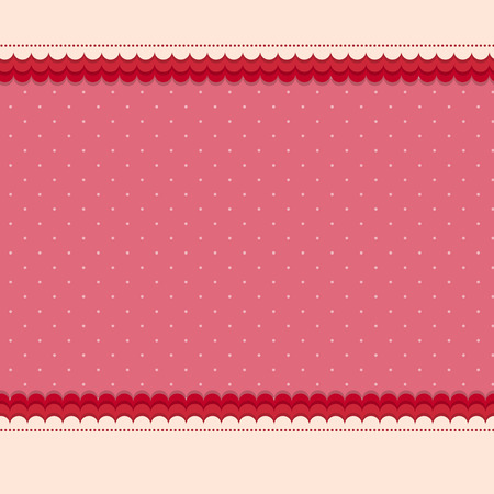Vintage Card with Bow Vector Illustrationのイラスト素材