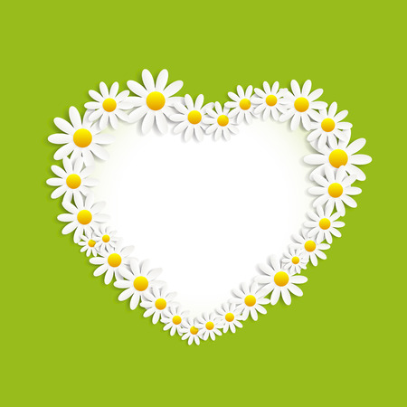 Flora Daisyl Design. Green Background. Vector Illustartion EPS10のイラスト素材