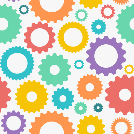 Gear Icon Seamless Pattern Vector Illustration EPS10のイラスト素材