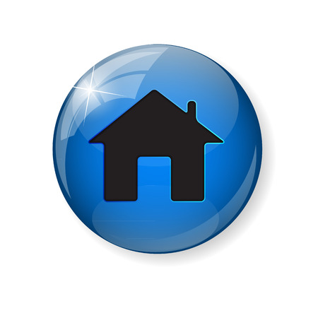 Home Glossy Icon Vector Illustrationのイラスト素材