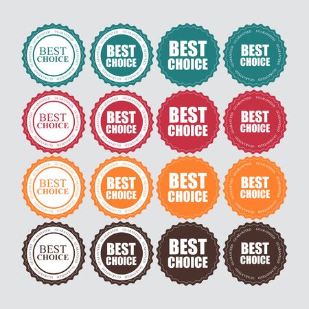 Best Choice Label with Ribbon Vector Illustrationのイラスト素材