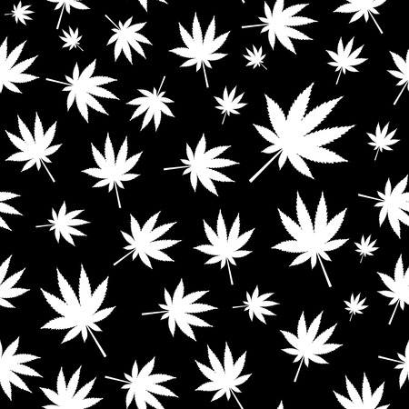 Abstract Cannabis Seamless Pattern Background Vector Illustratioのイラスト素材