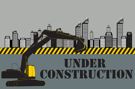 Buildings of the City. Under Constructionのイラスト素材