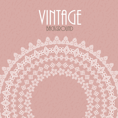 Monochromatic Ethnic Round Ornamental Vector Illustration EPS10のイラスト素材