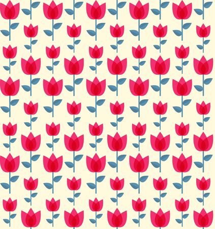 Paper Trendy Flat Flower Seamless Pattern Vector Illustration EPS10のイラスト素材
