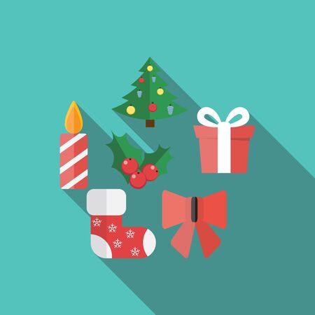 Happy New Year and Marry Christmas Background EPS10のイラスト素材