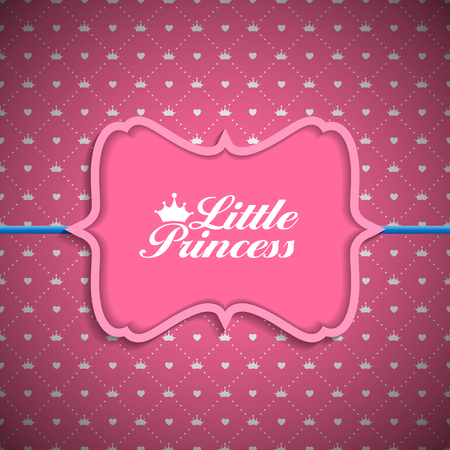 Princess Background with Crown Vector Illustration のイラスト素材