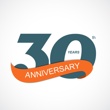 Template Logo 30th Anniversary Vector Illustration EPS10のイラスト素材