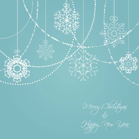 Christmas Snowflakes Background Vector Illustration EPS10のイラスト素材
