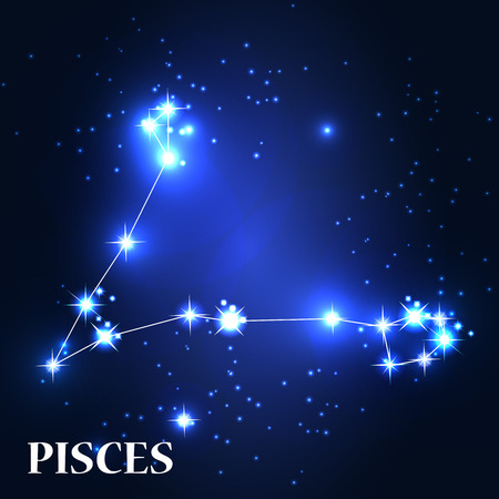 Symbol. Pisces Zodiac Sign. のイラスト素材