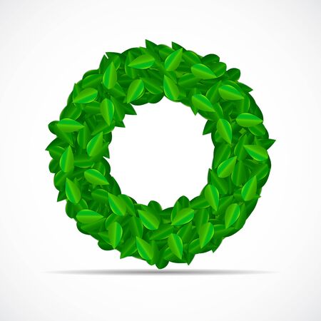 Natural Green Leaves Backgroundのイラスト素材