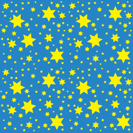 Seamless Pattern Space. Starry Sky with the Moon. Vector Illustration.のイラスト素材