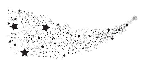 Comet Star on White Background. Vector Illustration. のイラスト素材