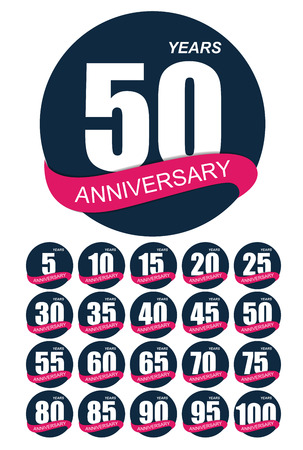 Template Logo Anniversary Set Vector Illustration EPS10のイラスト素材