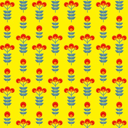 Paper Trendy Flat Flower Seamless Pattern Vector Illustrationのイラスト素材