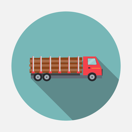 Ftat Truck Vector Illustrationのイラスト素材