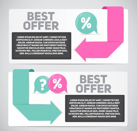 Best Offer Sale Banner with Place for Your Text. Vector Illustrationのイラスト素材